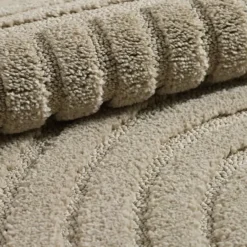 Japandi Art Vloerkleed Laagpolig Effen Beige - 140x200 CM