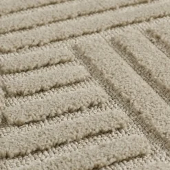 Japandi Art Vloerkleed Laagpolig Effen Beige - 140x200 CM