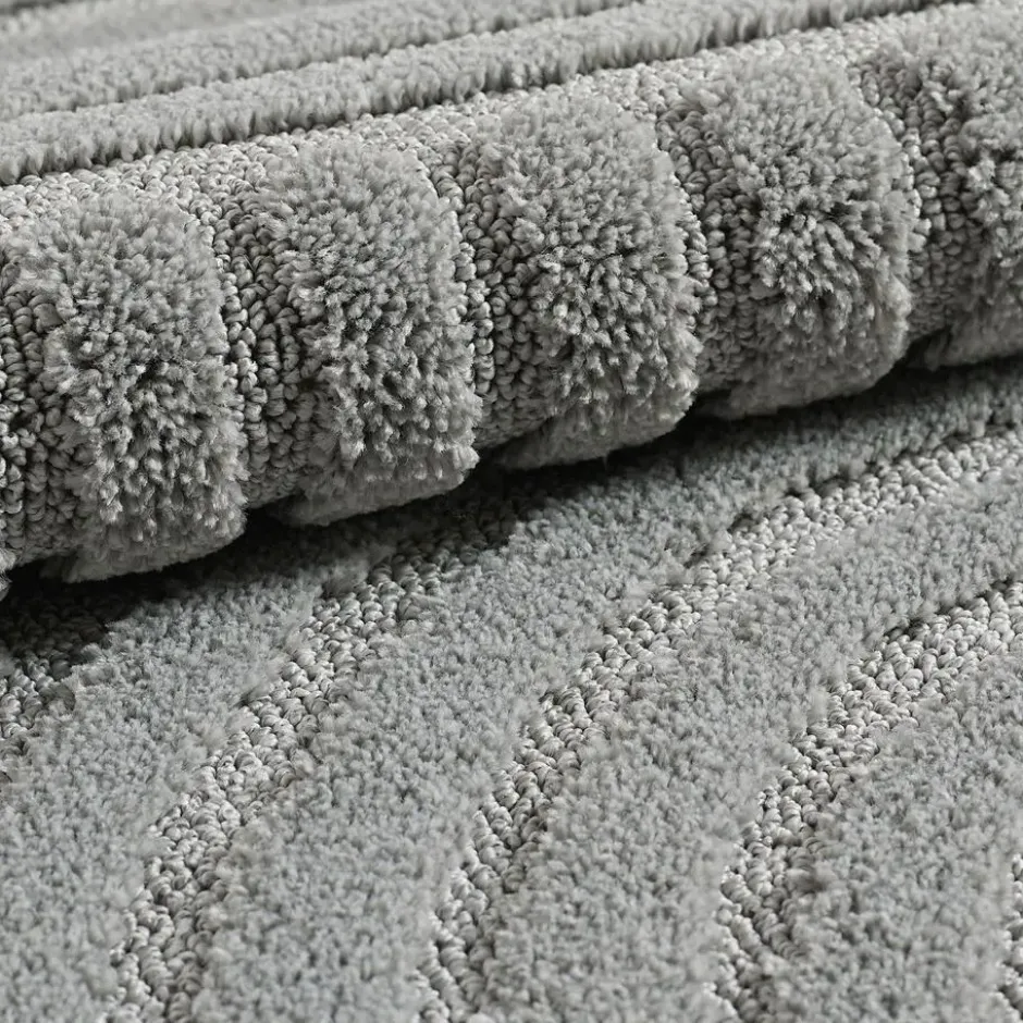 Japandi Art Vloerkleed Laagpolig Effen Grijs - 200x290 CM