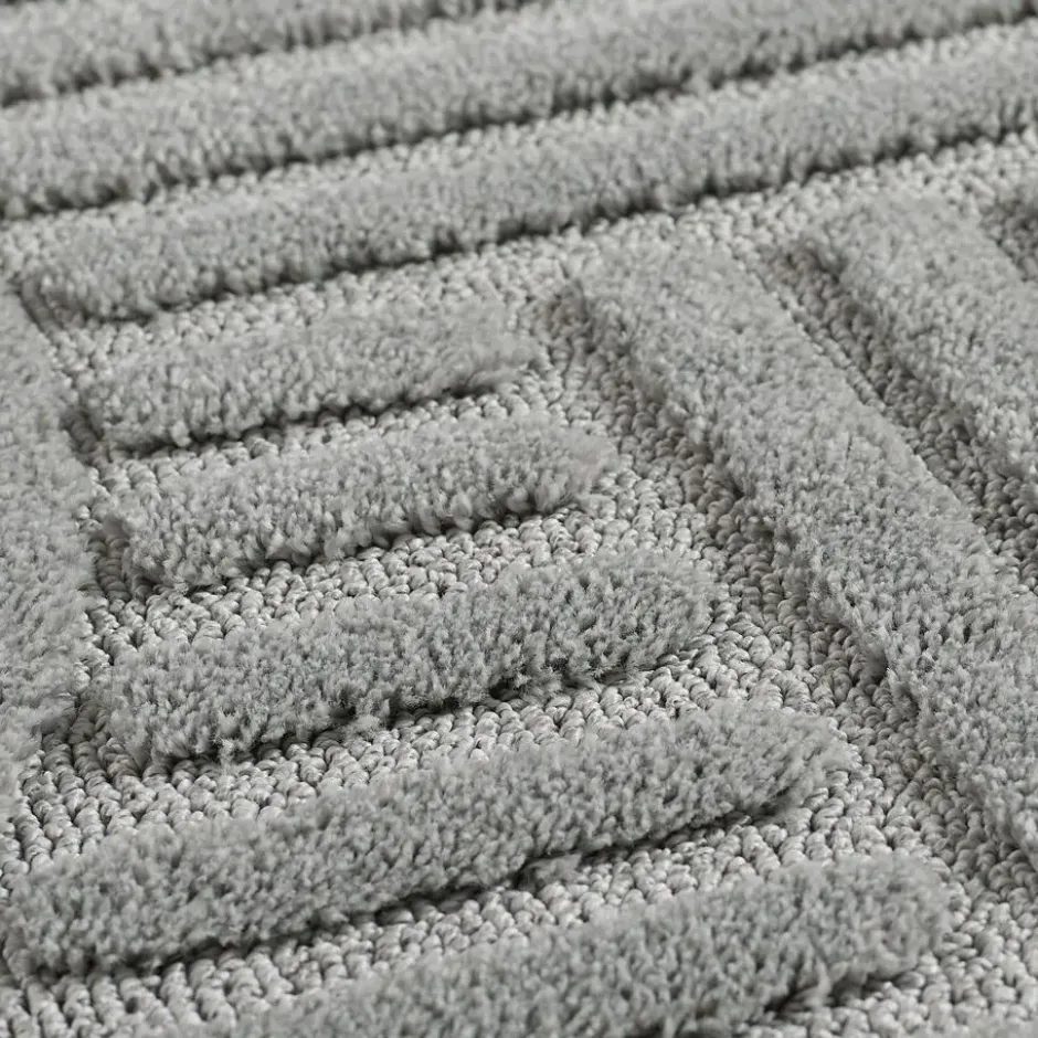 Japandi Art Vloerkleed Laagpolig Effen Grijs - 200x290 CM