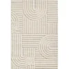 Japandi Art Vloerkleed Laagpolig Effen Creme - 140x200 CM