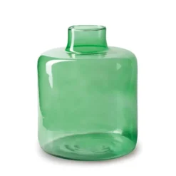 Jodeco Bloemenvaas Willem - groen glas - D19 x H23 cm
