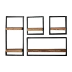 Kalfort Wandrek industrieel Stockton 4 - 25x65x65 cm