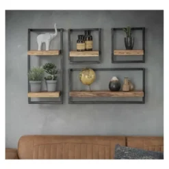 Kalfort Wandrek industrieel Stockton 4 - 25x65x65 cm
