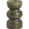 Kandelaar Bobbie - groen - keramiek - 11xØ6,5 cm