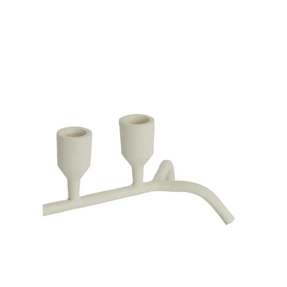 Kandelaar Calzada - Wit - 38x11,5x10cm