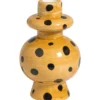 Kandelaar Dot bruin keramiek - 15,7xØ9,5 cm