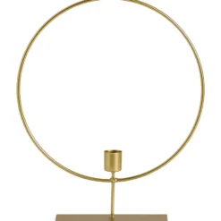 Kandelaar Ron - goudkleur - metaal - 30xØ25 cm
