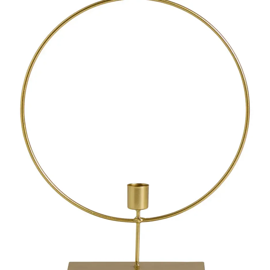 Kandelaar Ron - goudkleur - metaal - 30xØ25 cm
