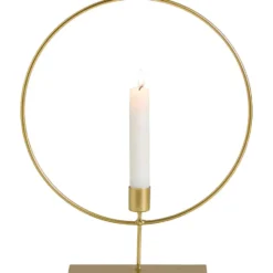 Kandelaar Ron - goudkleur - metaal - 30xØ25 cm