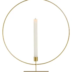 Kandelaar Ron - goudkleur - metaal - 45xØ40 cm