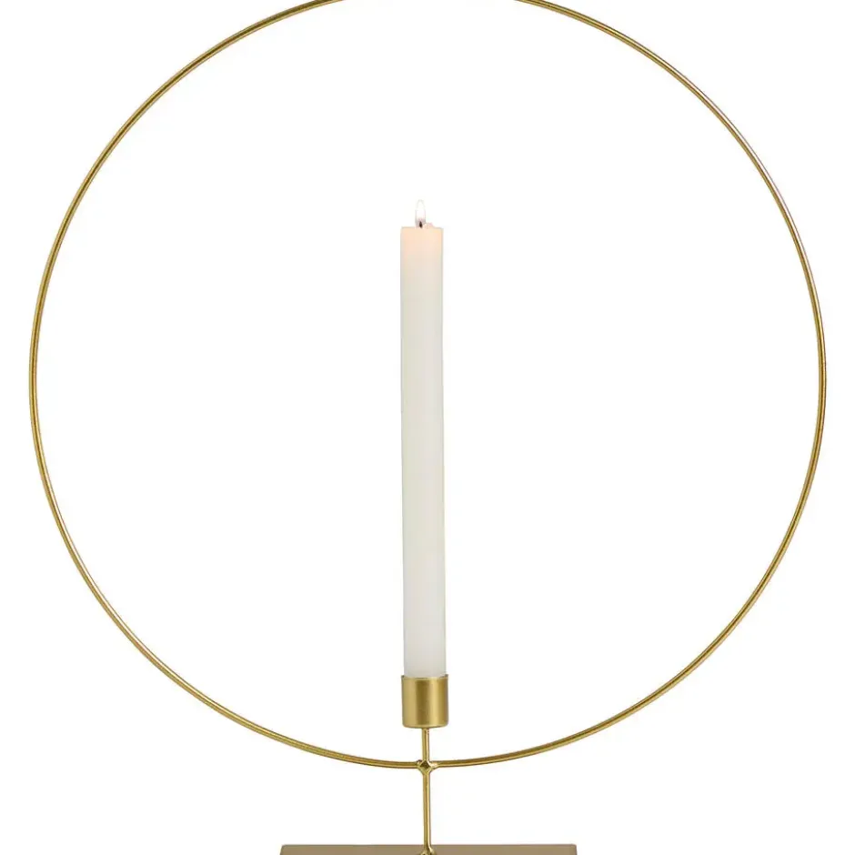 Kandelaar Ron - goudkleur - metaal - 45xØ40 cm