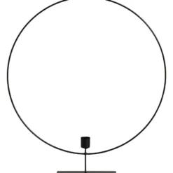 Kandelaar Ron - zwart - metaal - 45xØ40 cm