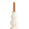 Kandelaar Soof - off-white - keramiek - 20xØ10,5 cm