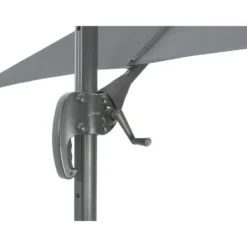 Kantelbare Zweefparasol 250x250 cm, Vierkant Zeil - Donker Grijs