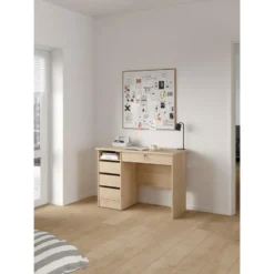 Kantoorbureau Naturel - 109x51x76cm - Function Plus