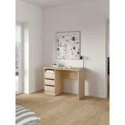 Kantoorbureau Naturel - 110x49x76cm - Function Plus