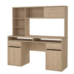 Kantoorbureau Naturel - 149x48x156cm - Function Plus