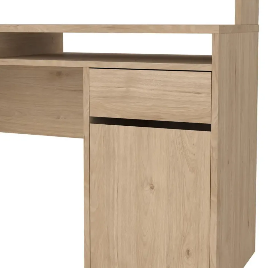 Kantoorbureau Naturel - 149x48x156cm - Function Plus