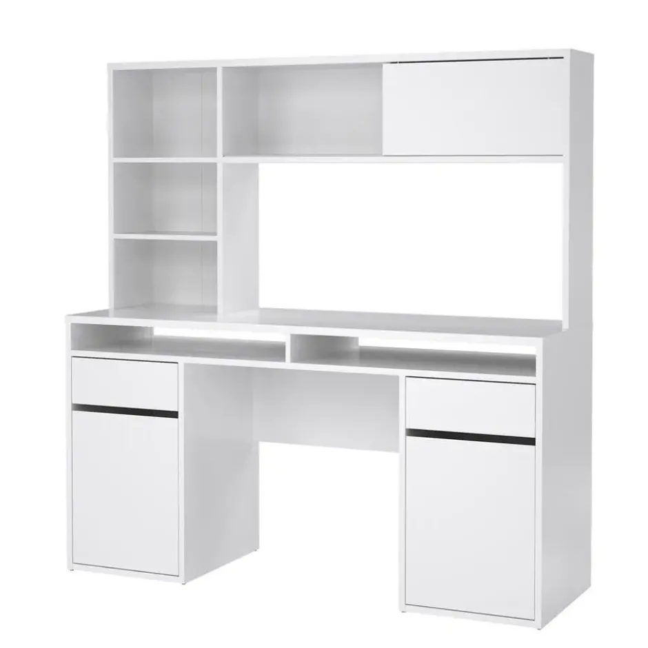 Kantoorbureau Wit Hoogglans - 149x48x156cm - Function Plus