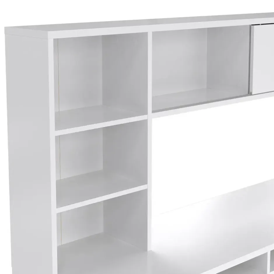 Kantoorbureau Wit Hoogglans - 149x48x156cm - Function Plus