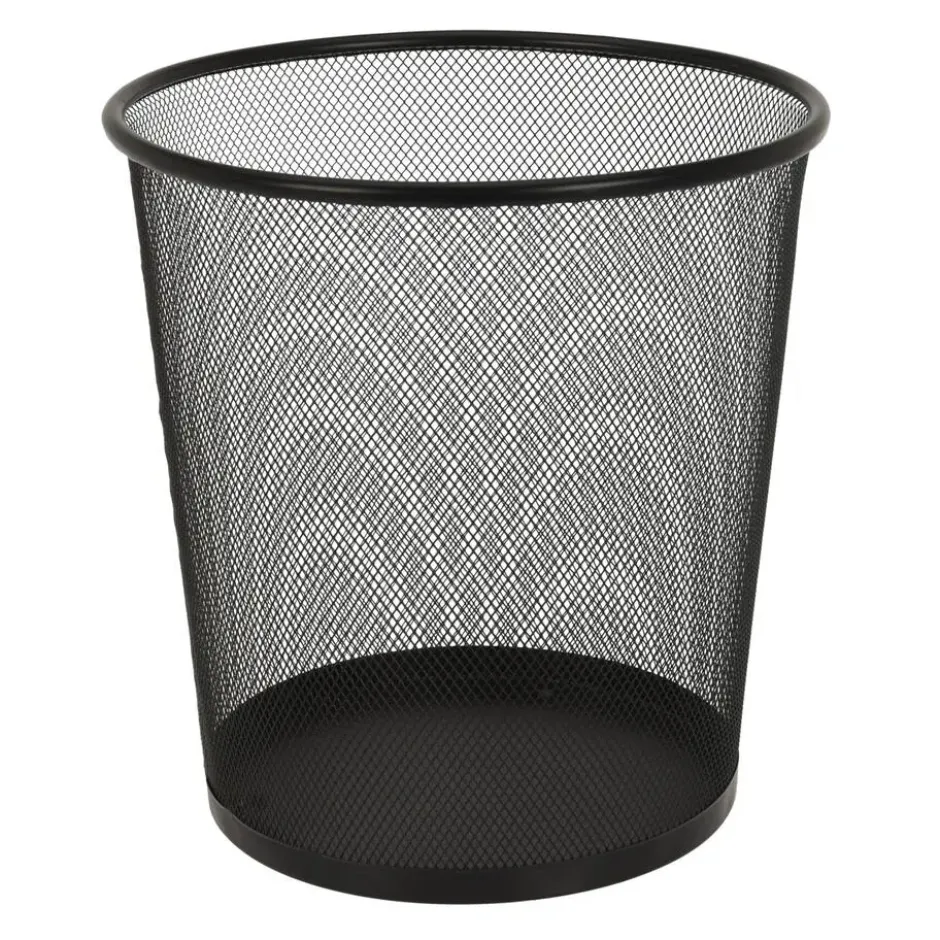 Kantoor prullenbak-papierbak - 19 liter - metaal - zwart