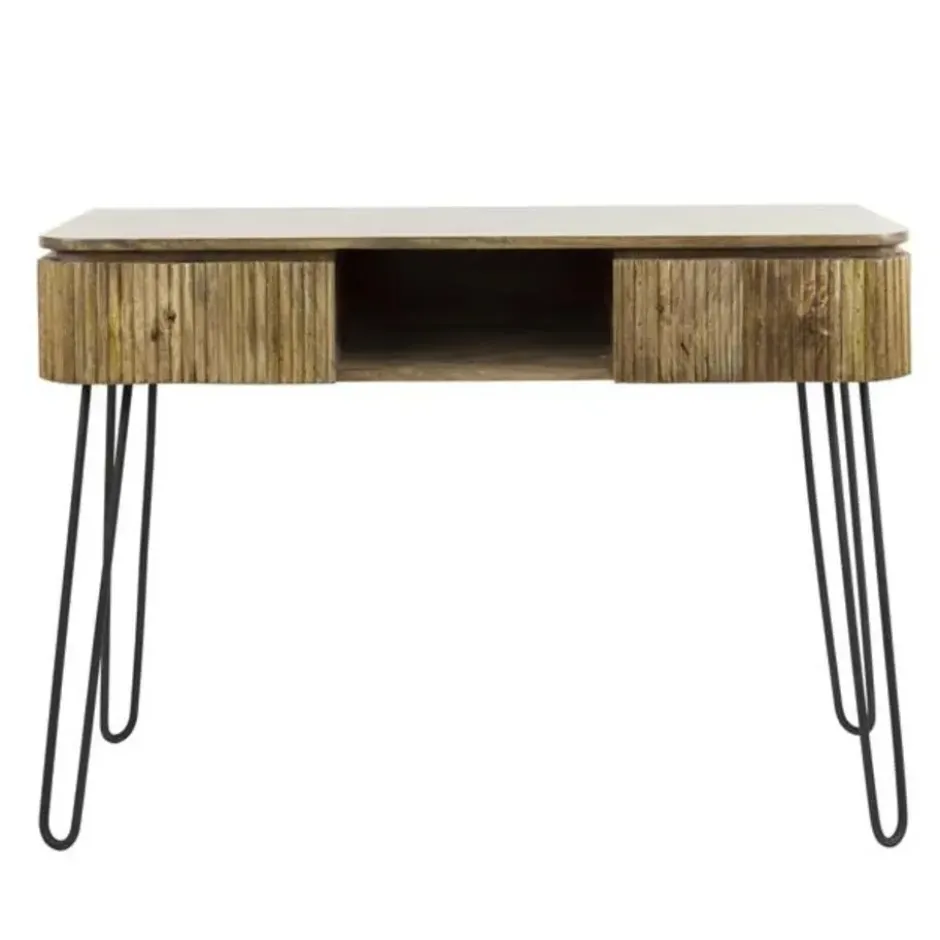 Kaptafel Rechthoek 110cm -Massief Mangohout - 2 Lades
