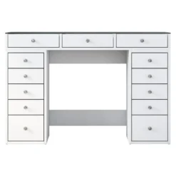 Kaptafel Wit/Glas - 120x44,5x79,8cm - Beyas
