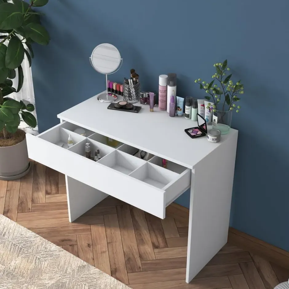 Kaptafel Wit Hout - 90x45x76,8cm - Bengisu