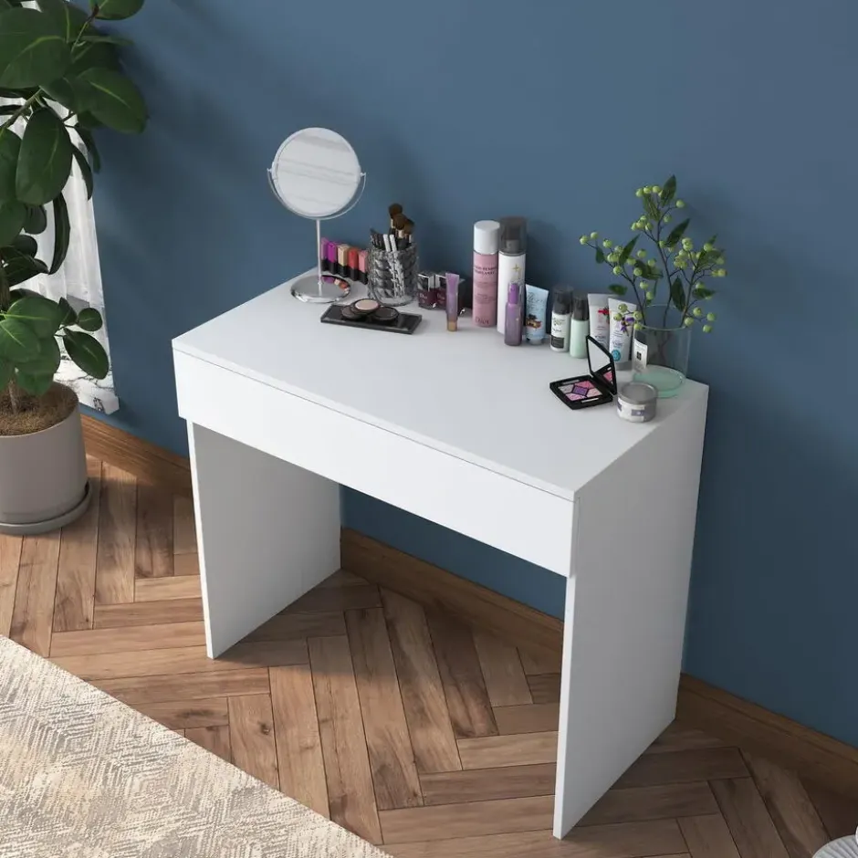Kaptafel Wit Hout - 90x45x76,8cm - Bengisu