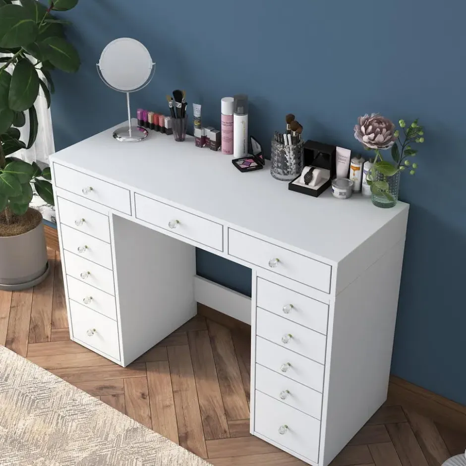 Kaptafel Wit Hout - 120x44,5x81,6cm - Beyas