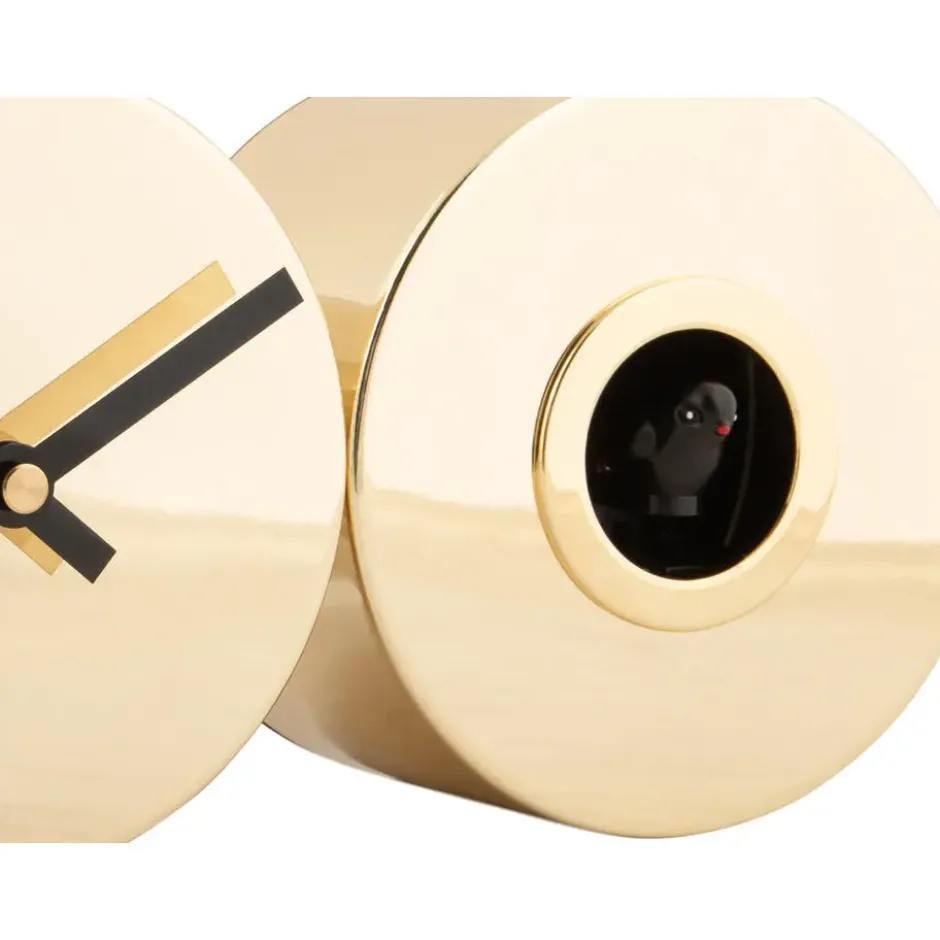 Karlsson - Wandklok Duo Cuckoo Plated - Verguld
