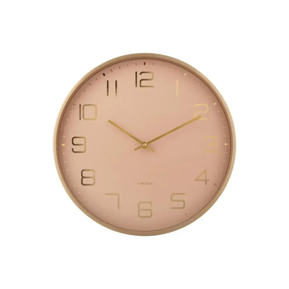 Karlsson - Wandklok Elegance Glow - Zachtbruin- Ø40cm