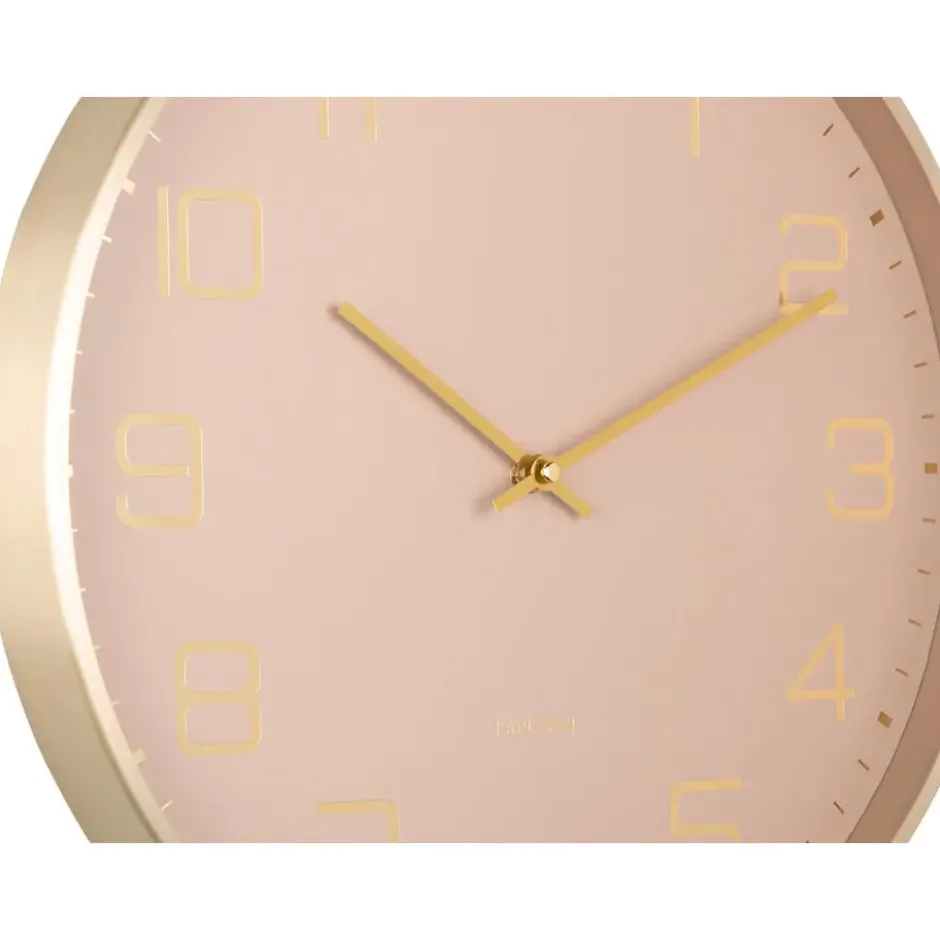 Karlsson - Wandklok Elegance Glow - Zachtbruin- Ø40cm
