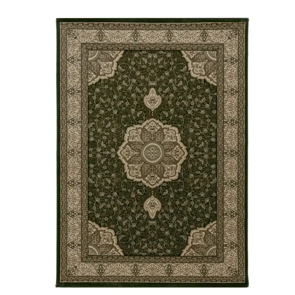 Kashmir Oosters Klassiek Laagpolig Vloerkleed Groen - 160x230 CM