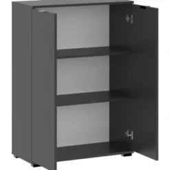 Kast Alaska 2-deurs - antraciet - 101x71x35 cm