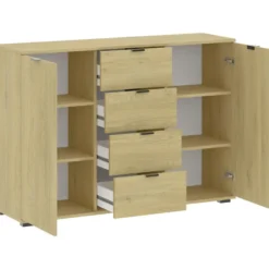 Kast Alaska - eikenkleur - 85x120x35 cm