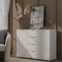 Kast Alaska - wit - 85x120x35 cm