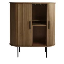 Kast Donker Eikenhout - Incl Glazenrek - 118cm - Nola