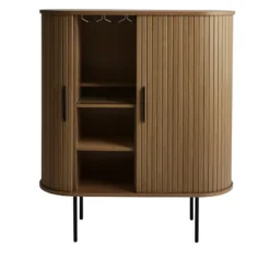 Kast Donker Eikenhout - Incl Glazenrek - 118cm - Nola