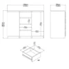 Kast Naia - hoogglans wit - 90,7x120,6x50 cm