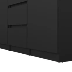 Kast Naia - mat zwart - 90,7x120,6x50 cm