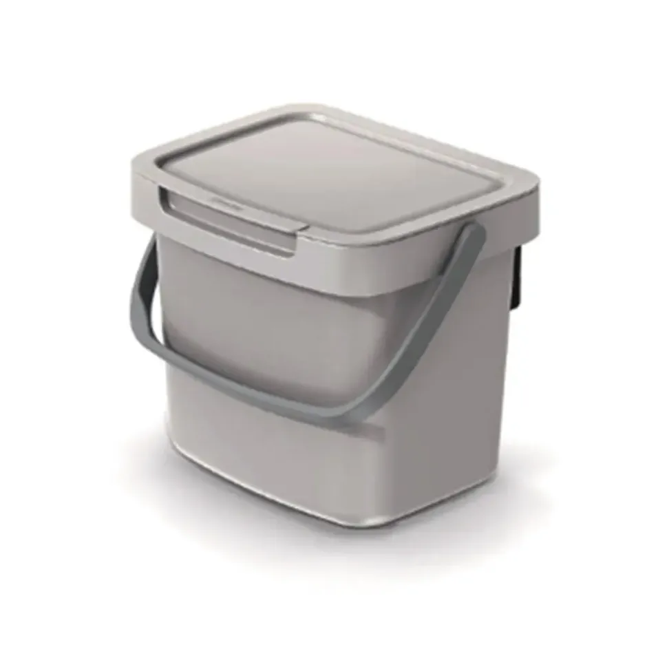 Keden GFT aanrecht afvalbak - beige - 3L - 19 x 17 x 15 cm