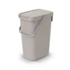 Keden GFT aanrecht afvalbak - beige - 12L - 20 x 26 x 37 cm