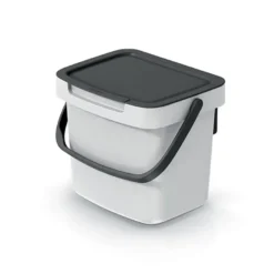 Keden GFT aanrecht afvalbak - creme wit - 3L - 19 x 17 x 15 cm