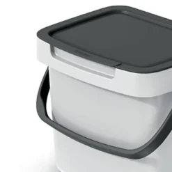 Keden GFT aanrecht afvalbak - creme wit - 3L - 19 x 17 x 15 cm