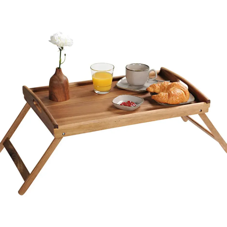 Kesper Dienblad - ontbijt op bed - inklapbaar - hout - 55 x 35 cm