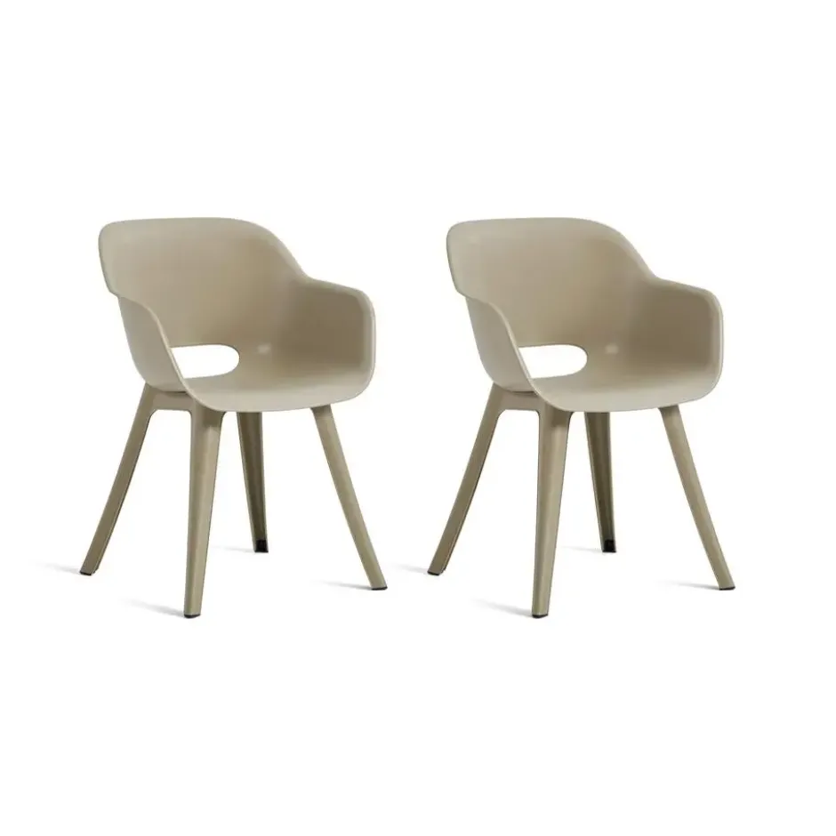 Keter Akola Tuinstoelen - 2 stuks -56.5x55x80cm - Salie Groen