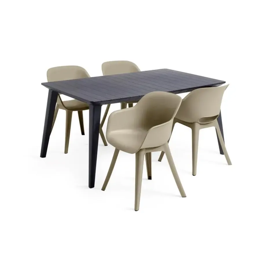 Keter Akola Tuinstoelen - 2 stuks -56.5x55x80cm - Salie Groen