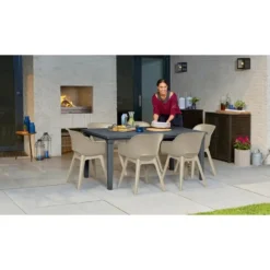 Keter Akola Tuinstoelen - 2 stuks -56.5x55x80cm - Salie Groen